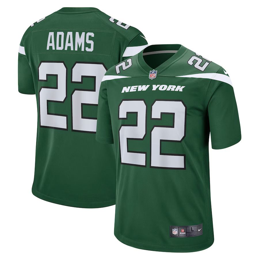 Men New York Jets #22 Tony Adams Nike Gotham Green Game Player NFL Jersey